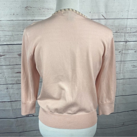 silx by August Silk 17.5" sleeve light pink with pearl buttons cardigan… - Picture 4 of 8